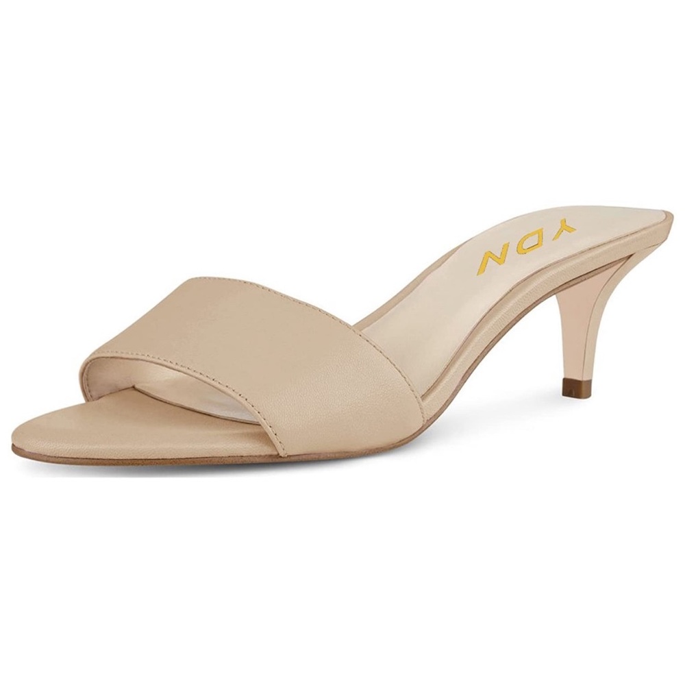 Women Comfy Kitten Low Heel Mules Slip on Sandals - Picture 5 of 8